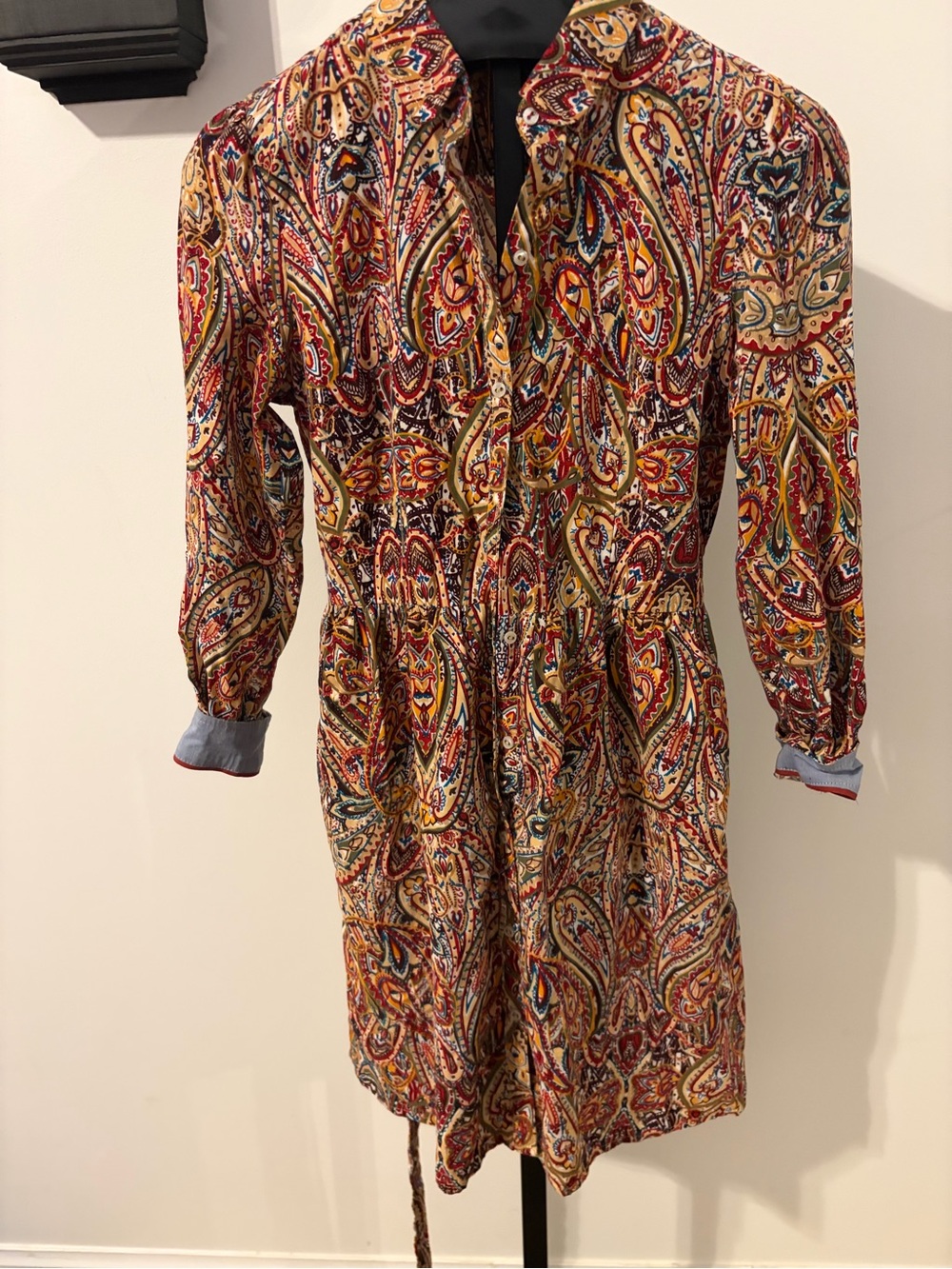 Tommy Hilfiger Multicolor Paisley Long Sleeve Dress